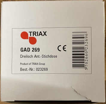 SAT Stichdose Triax GAD 269 3-Loch-Stichleitungsdose mit Sockel/Deckel
