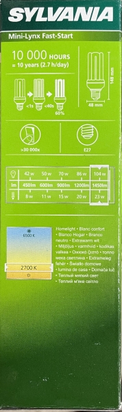 SYLVANIA Sparlampe homelight E27, 23W (ca. 100w) 2700K (Warmton)