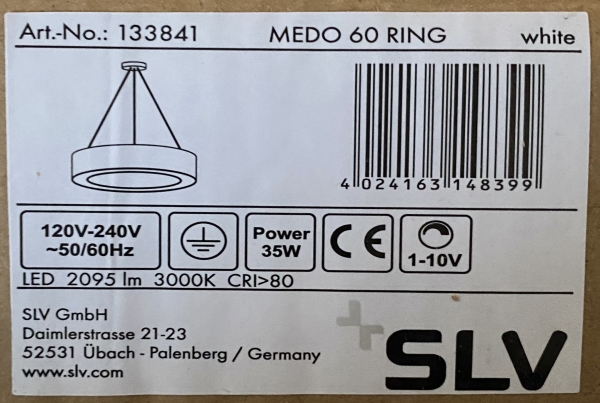 SLV Medo 60 Ring weiß, Art. 133841